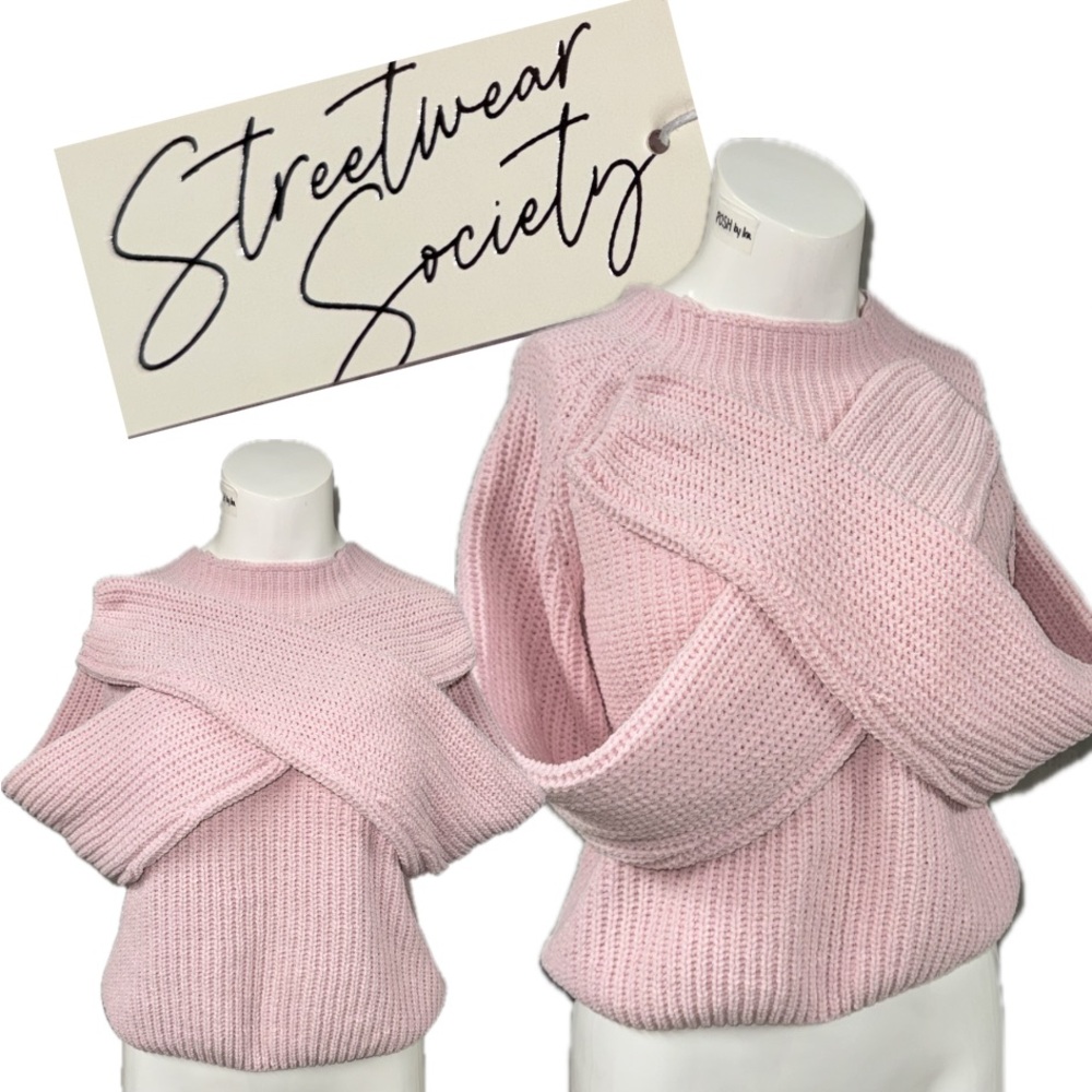 🆂 Streetwear Society Blush Pink Chunky Knit Sweater – Size S 🌸